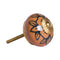 Knobs Door Knobs - 1.5" x 1.5" x 1.5" Orange, Gold And Black - Knobs 8-Pack HomeRoots