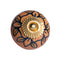 Knobs Door Knobs - 1.5" x 1.5" x 1.5" Orange, Gold And Black - Knobs 8-Pack HomeRoots