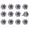Knobs Door Knobs - 1.5" x 1.5" x 1.5" White, Black and Gold - Knobs 12-Pack HomeRoots