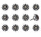 Knobs Door Knobs - 1.5" x 1.5" x 1.5" White, Black and Silver - Knobs 12-Pack HomeRoots