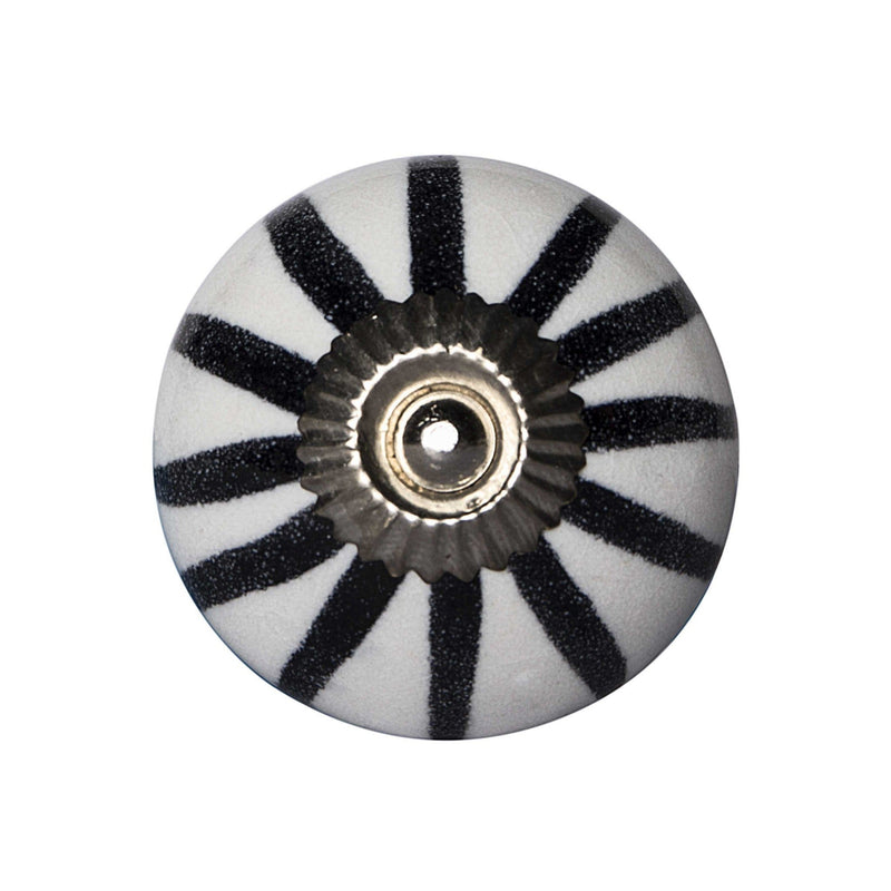 Knobs Door Knobs - 1.5" x 1.5" x 1.5" White, Black and Silver - Knobs 12-Pack HomeRoots