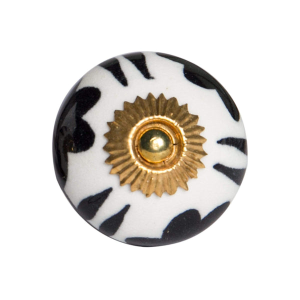 Knobs Door Knobs 1.5" x 1.5" x 1.5" White, Black and Yellow Knobs 12-Pack 1664 HomeRoots