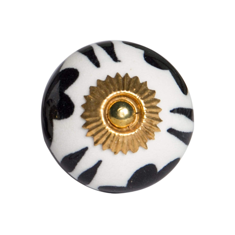 Knobs Door Knobs 1.5" x 1.5" x 1.5" White, Black and Yellow Knobs 12-Pack 1664 HomeRoots