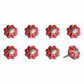 Knobs Top Knobs - 1.5" x 1.5" x 1.5" Hues Of Pink, Red And Green - Knobs 8-Pack HomeRoots