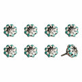 Knobs Top Knobs - 1.5" x 1.5" x 1.5" Hues Of White, Green And Black - Knobs 8-Pack HomeRoots