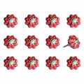 Knobs Top Knobs - 1.5" x 1.5" x 1.5" Pink, Red and Green - Knobs 12-Pack HomeRoots