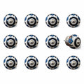 Knobs Top Knobs - 1.5" x 1.5" x 1.5" White, Black and Navy - Knobs 12-Pack HomeRoots