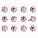 Knobs Top Knobs - 1.5" x 1.5" x 1.5" White, Pink and Burgundy - Knobs 12-Pack HomeRoots