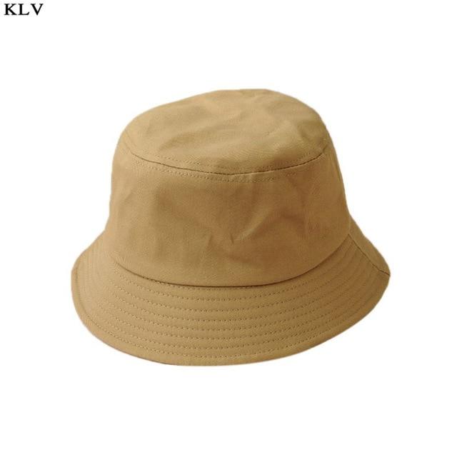 Korean Adult Kids Summer Foldable Bucket Hat Solid Color Hip Hop Wide Brim Beach UV Protection Round Top Sunscreen Fisherman Cap JadeMoghul Inc. 