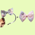 Korean new princess style colorful plush ball net yarn lace bow duck bill clip side clip hair accessories  pink JadeMoghul Inc. 