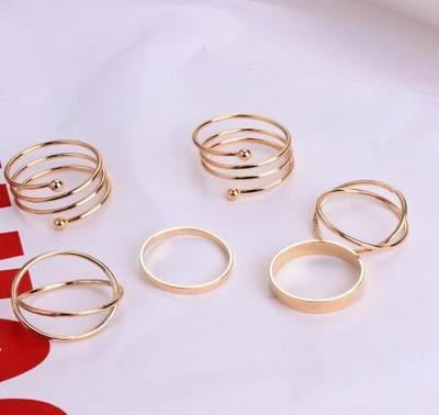 Korean Ring Sets Rings For Women Simple Pop Jewelry Gold Ring Fashion Rings 2019 Women Wholesale AExp