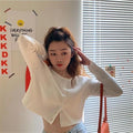 Korean Style O-neck Short Knitted Sweaters Women Thin Cardigan Fashion  Sleeve Sun Protection Crop Top Ropa Mujer JadeMoghul Inc. 