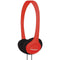 KPH7 On-Ear Headphones (Red)-Headphones & Headsets-JadeMoghul Inc.