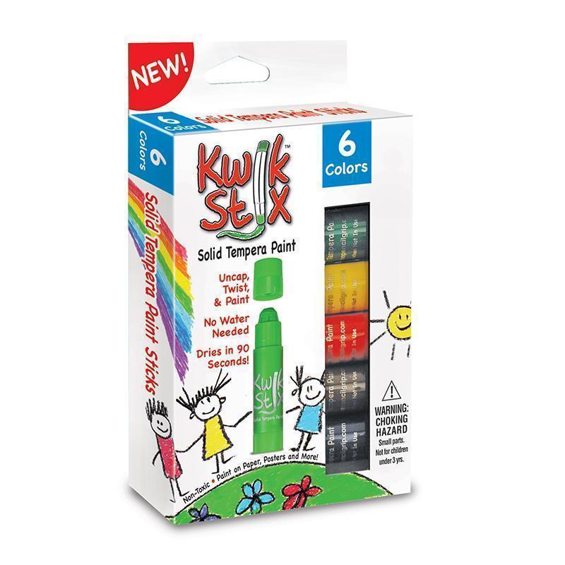 KWIK STIX TEMPERA PAINT 6PK PRIMARY-Supplies-JadeMoghul Inc.