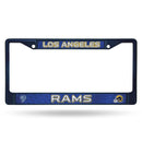 Cute License Plate Frames Los Angeles Rams Retro Navy Colored Chrome Frame