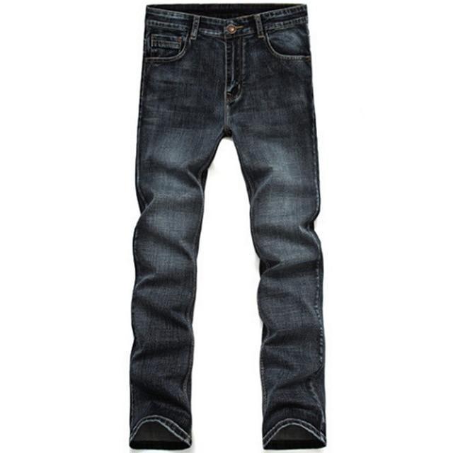 Laamei 2018 New Men's Fashion Jeans Business Casual Stretch Slim Jeans 2018 Autumn Winter Classic Trousers Denim Pants Male-Black-32-JadeMoghul Inc.