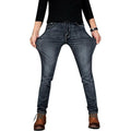 Laamei 2018 New Men's Fashion Jeans Business Casual Stretch Slim Jeans 2018 Autumn Winter Classic Trousers Denim Pants Male-black thin-32-JadeMoghul Inc.