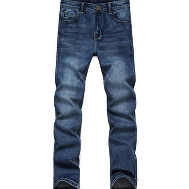 Laamei 2018 New Men's Fashion Jeans Business Casual Stretch Slim Jeans 2018 Autumn Winter Classic Trousers Denim Pants Male-Blue-32-JadeMoghul Inc.