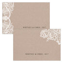 Lace Medley Assorted Flat Place Card Charcoal (Pack of 1)-Wedding Favor Stationery-Black-JadeMoghul Inc.