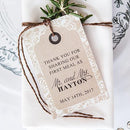 Lace Medley Napkin Tag Charcoal (Pack of 1)-Wedding Table Decorations-Charcoal-JadeMoghul Inc.