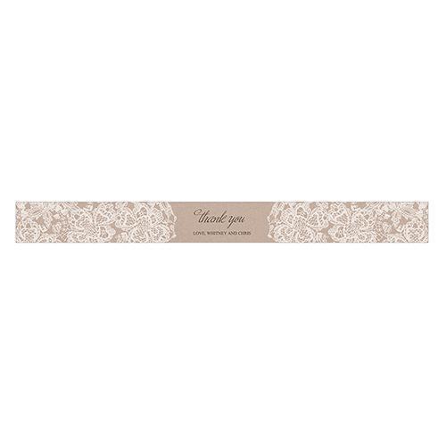 Lace Medley Paper Ribbon Wrap Charcoal (Pack of 1)-Wedding Favor Stationery-Chocolate Brown-JadeMoghul Inc.