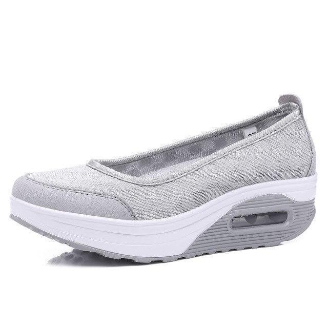 Ladies Casual Women Sneakers Shoes Flats Shoes Platform Breathable Mesh Platform Shoe-grayness 63-10-JadeMoghul Inc.
