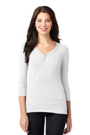 Ladies Port Authority Ladies Concept Stretch 3/4-Sleeve Scoop Henley. LM1007 Port Authority