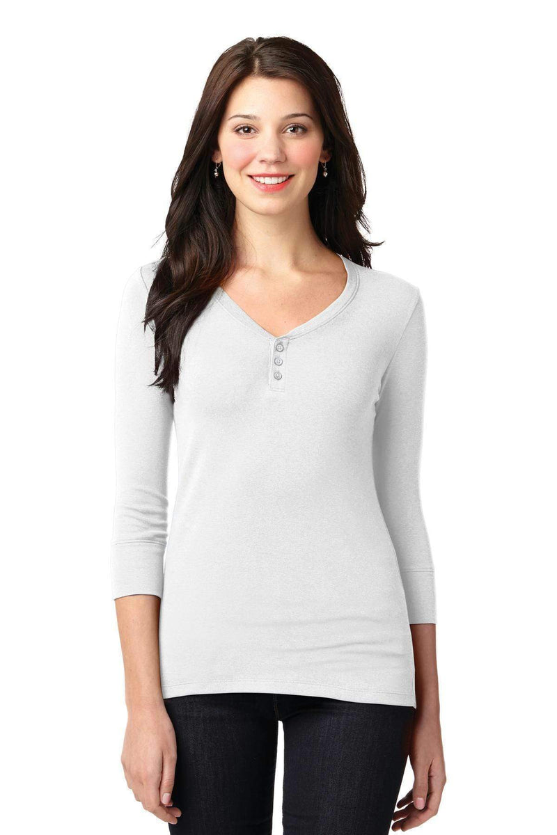 Ladies Port Authority Ladies Concept Stretch 3/4-Sleeve Scoop Henley. LM1007 Port Authority