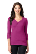 Ladies Port Authority Ladies Concept Stretch 3/4-Sleeve Scoop Henley. LM1007 Port Authority