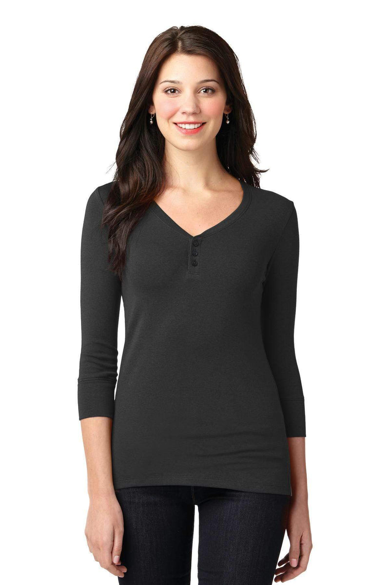 Ladies Port Authority Ladies Concept Stretch 3/4-Sleeve Scoop Henley. LM1007 Port Authority