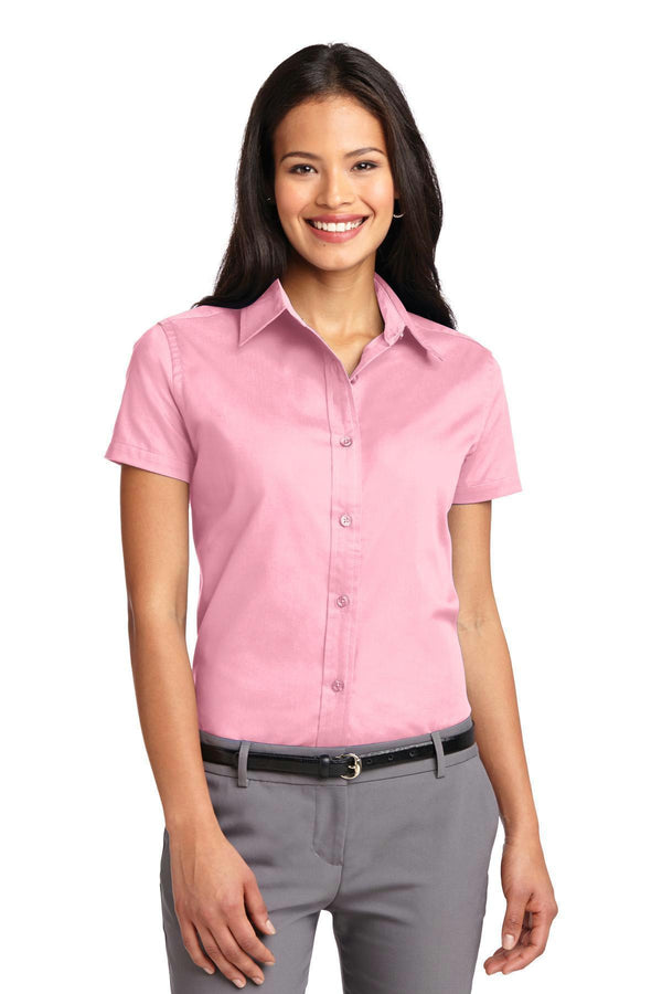 Port Authority Ladies Short Sleeve Easy Care Shirt. L508-Ladies-Light Pink-5XL-JadeMoghul Inc.