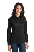 Ladies Port Authority Ladies Stain-Release Roll Sleeve Twill Shirt. L649 Port Authority