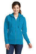 Port & Company Ladies Core Fleece  Full-Zip Hooded Sweatshirt. LPC78ZH