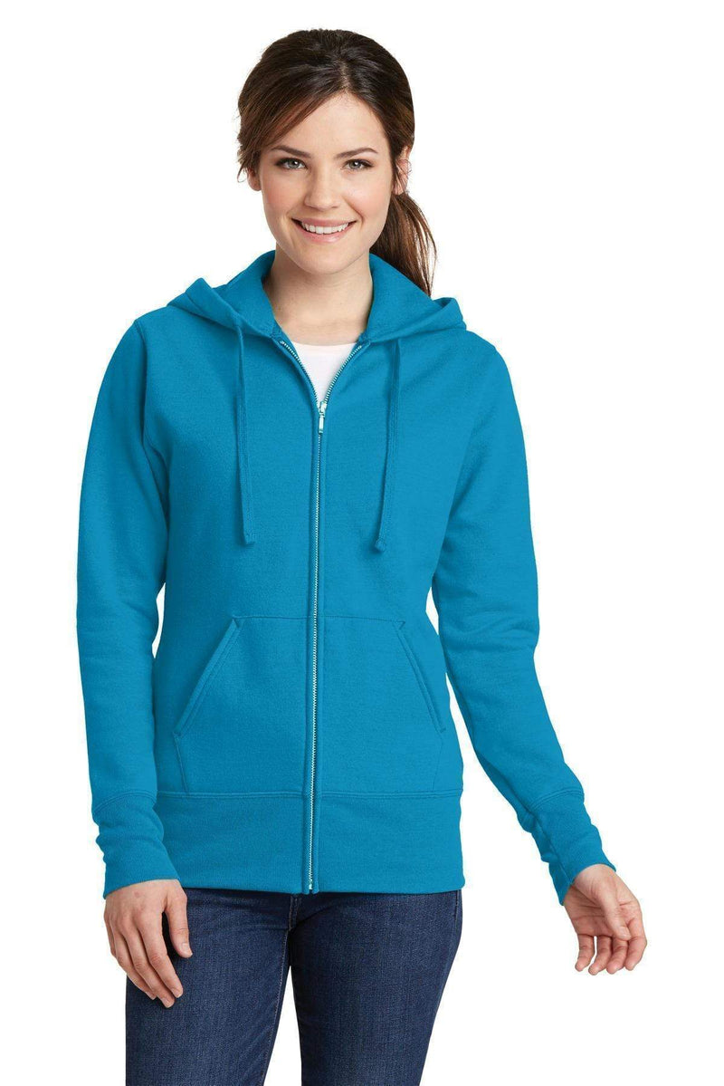 Port & Company Ladies Core Fleece  Full-Zip Hooded Sweatshirt. LPC78ZH