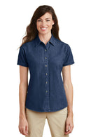 Ladies Port & Company - Ladies Short Sleeve Value Denim Shirt.  LSP11 Port & Company