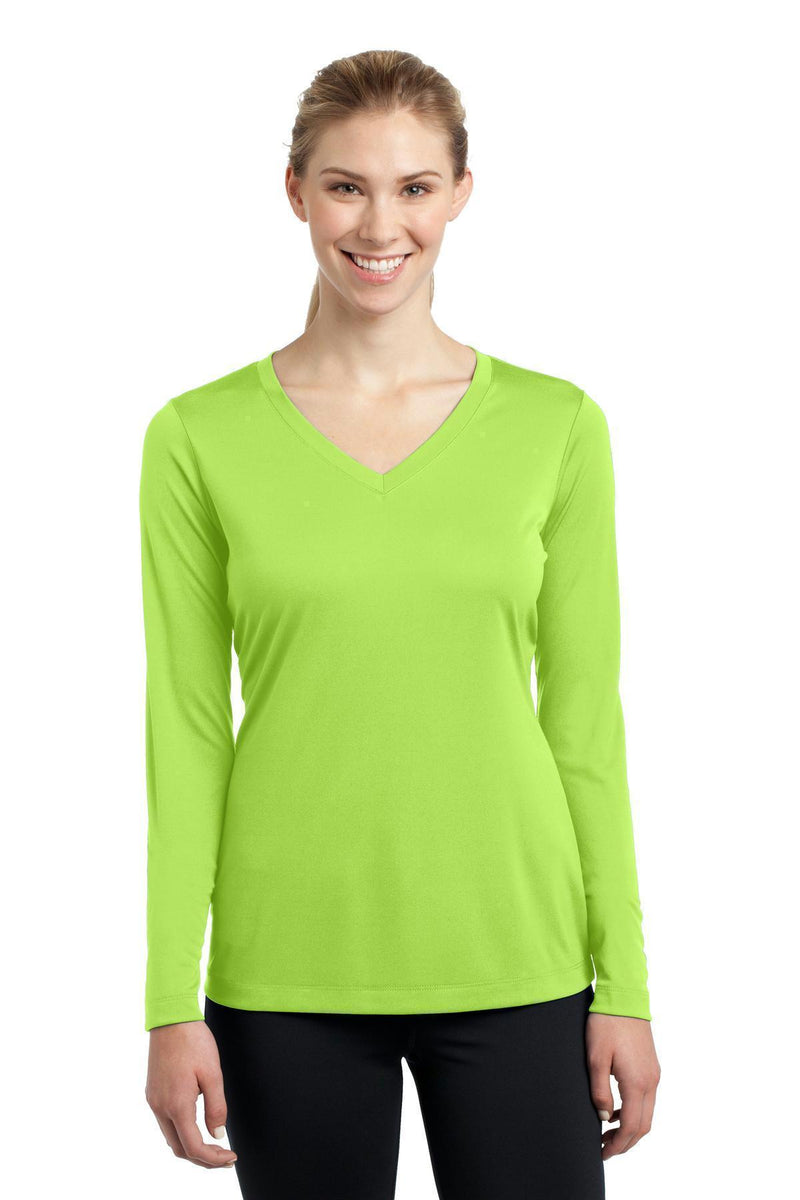 Ladies Sport-Tek Ladies Long Sleeve PosiCharge Competitor V-Neck Tee. LST353LS Sport-Tek