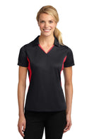 Ladies Sport-Tek Ladies Side Blocked Micropique Sport-Wick Polo. LST655 Sport-Tek