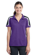 Ladies Sport-Tek Ladies Tricolor Shoulder Micropique Sport-Wick Polo. LST658 Sport-Tek