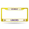 BMW License Plate Frame Lakers Colored Chrome Frame Secondary Yellow