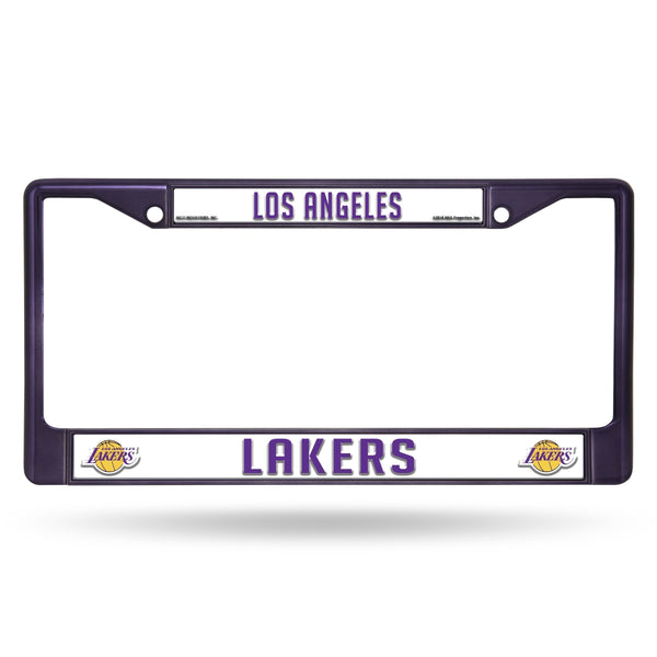 BMW License Plate Frame Lakers Purple Colored Chrome Frame