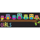 LAMINATED HALL PASS OWLS GIRLS-Supplies-JadeMoghul Inc.