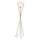 Lamps Bedroom Lamps - 20.7" X 11" X 68.9" White And Brushed Brass Frosted Glass Floor Lamp HomeRoots