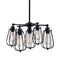 Lamps Bedroom Lamps - 21.7" x 21.7" x 61.4" Distressed Black, Metal, Ceiling Lamp HomeRoots