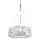 Lamps Bedroom Lamps - 23.2" X 23.2" X 8.9" Chrome Crystal Metal Ceiling Lamp HomeRoots