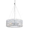 Lamps Bedroom Lamps - 23.2" X 23.2" X 8.9" Chrome Crystal Metal Ceiling Lamp HomeRoots