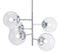 Lamps Bedroom Lamps - 25.6" x 25.6" x 63.8" Chrome, Glass, Metal, Ceiling Lamp HomeRoots