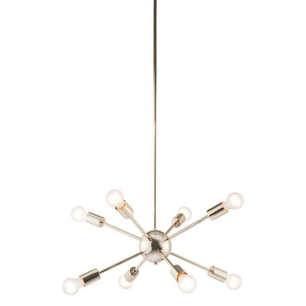 Lamps Bedroom Lamps - 27" X 27" X 59" Gold Electroplated Metal Ceiling Lamp HomeRoots