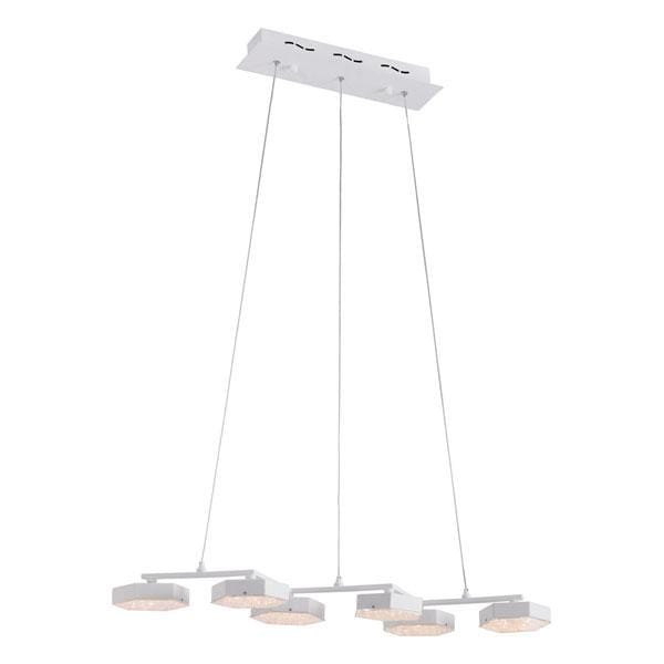 Lamps Bedroom Lamps - 29.5" X 10.2" X 43.3" White Acrylic Painted Metal Ceiling Lamp HomeRoots