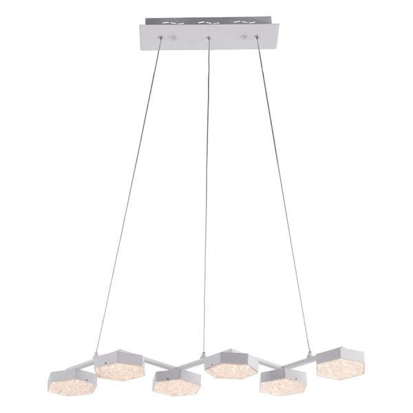 Lamps Bedroom Lamps - 29.5" X 10.2" X 43.3" White Acrylic Painted Metal Ceiling Lamp HomeRoots