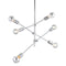 Lamps Bedroom Lamps - 31.5" X 31.5" X 76" Chrome Metal Ceiling Lamp HomeRoots